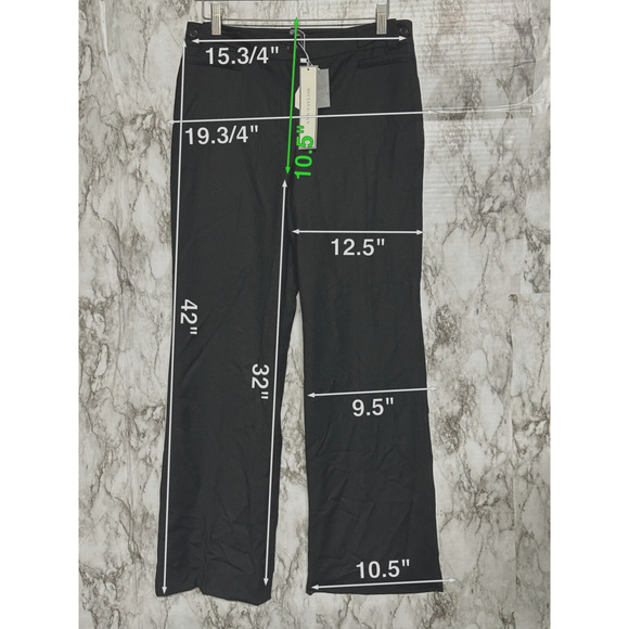 Ann Taylor NWT Margo Wool Spandex Black wide leg Pants Women size 8 - Picture 2 of 11